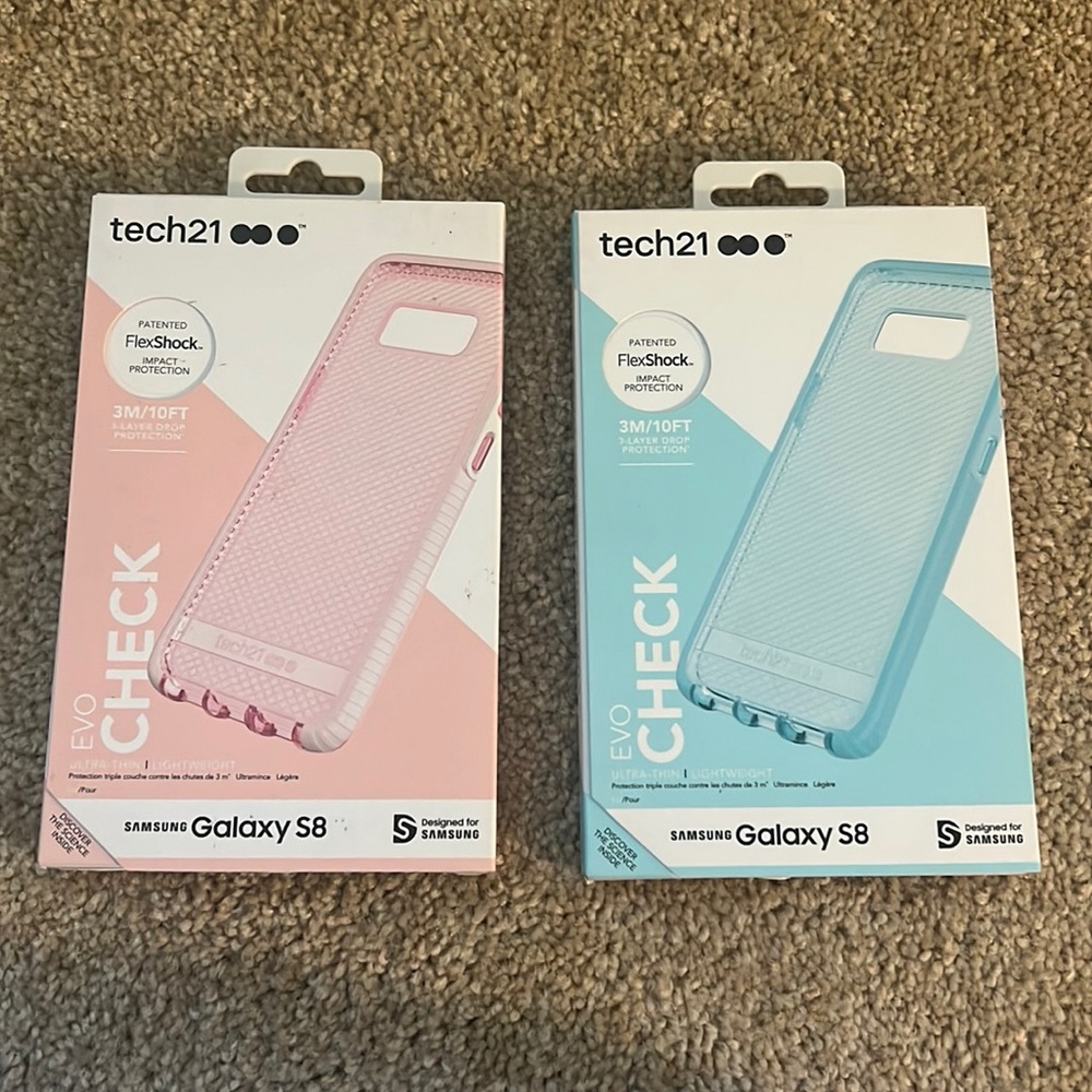 Tech 21 bundle PINK & BLUE Tech21 Samsung galaxy s8 phone case